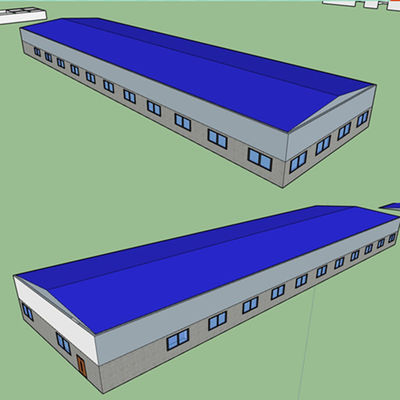 qualidade  Q355 / Q235 Steel Structure Farm Frame Prefab Building Construction GB fábrica