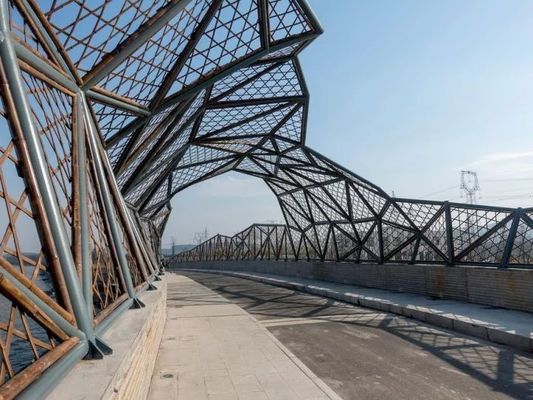 Luz personalizada ISO9001 de aço do corredor da ponte da construção de aço da casa pré-fabricada