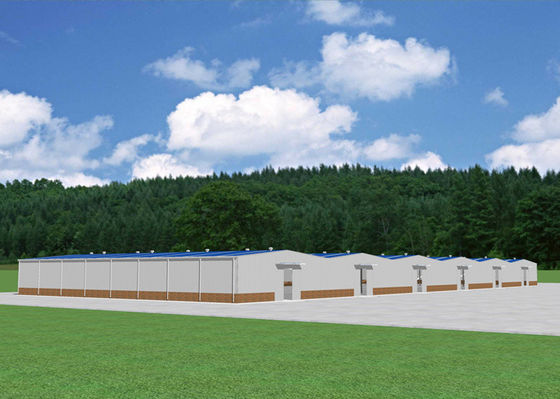 A oficina da construção de aço da indústria 6000㎡ fabricou a construção da fábrica do quadro