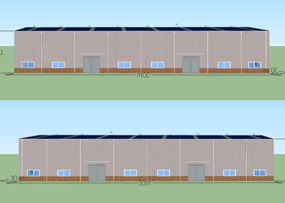 60m*30m pré-fabricou a construção de quadro industrial da oficina da construção de aço