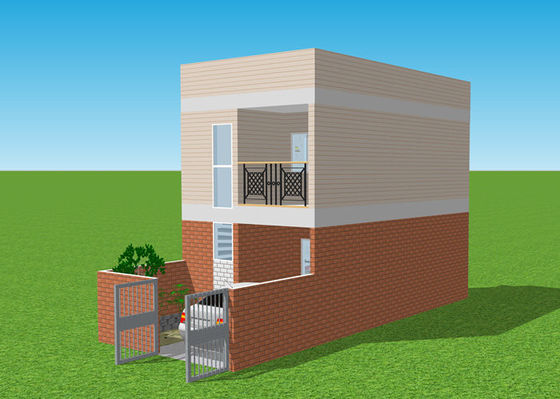 Apartamento frente e verso galvanizado da casa de campo da casa de aço do peso leve da casa pré-fabricada