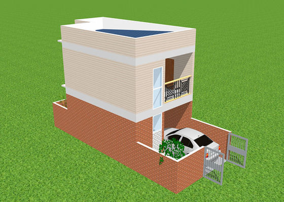 Apartamento frente e verso galvanizado da casa de campo da casa de aço do peso leve da casa pré-fabricada