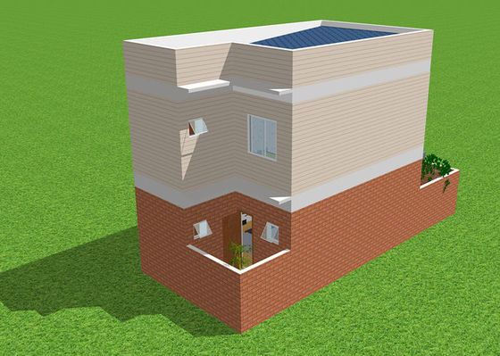 Apartamento frente e verso galvanizado da casa de campo da casa de aço do peso leve da casa pré-fabricada