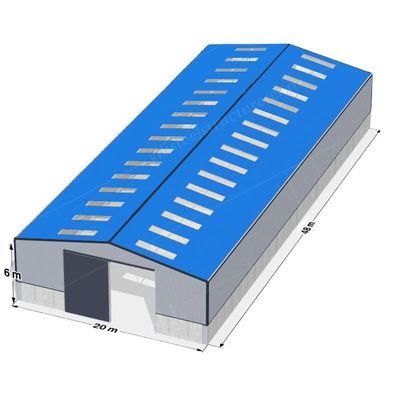 Armazém estrutural de aço industrial pré-fabricado projetado do quadro