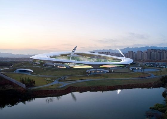 Q235B / Aço estrutural da casa pré-fabricada da construção do estádio da construção de aço de Q355B