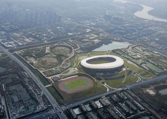 Q235B / Aço estrutural da casa pré-fabricada da construção do estádio da construção de aço de Q355B