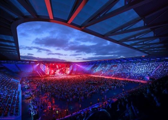 As construções claras do Gym do metal da casa pré-fabricada projetaram pre o estádio de aço