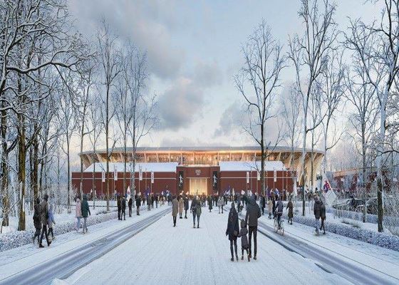 As construções claras do Gym do metal da casa pré-fabricada projetaram pre o estádio de aço