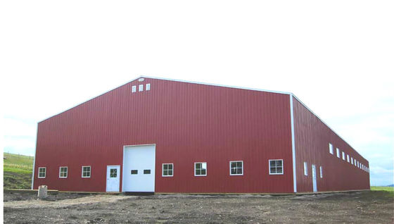 Construção Windproof clara da oficina do metal da construção de aço do armazém da casa pré-fabricada