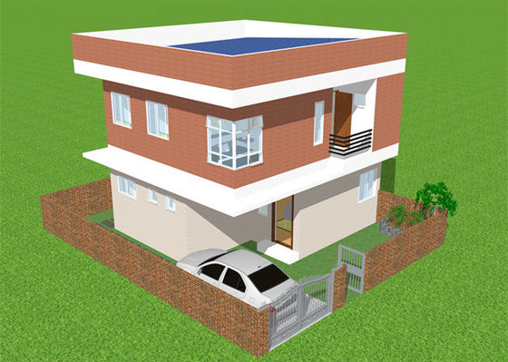Casa de aço clara pré-fabricada Windproof de pouco peso da casa de campo da construção de aço do ODM