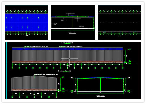 100m*40m Estrutura de aço pré-fabricada Estrutura de casa para oficina Edifício industrial