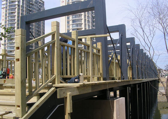 Q235B pré-fabricou a construção Sightseeing da plataforma de ponte da construção de aço