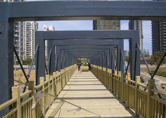 Q235B pré-fabricou a construção Sightseeing da plataforma de ponte da construção de aço