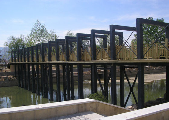 Q235B pré-fabricou a construção Sightseeing da plataforma de ponte da construção de aço