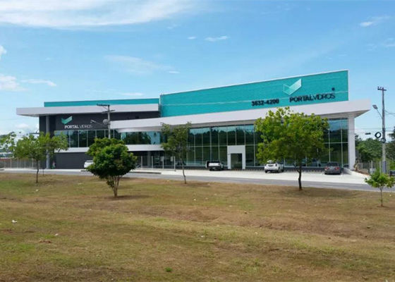 Exposição Windproof salão de construção de aço das construções comerciais da armação de aço Q355