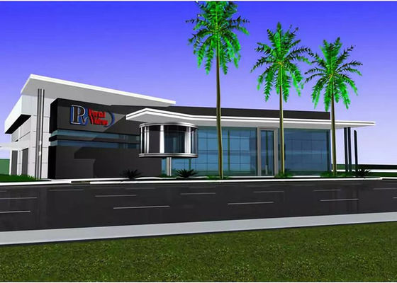 Exposição Windproof salão de construção de aço das construções comerciais da armação de aço Q355