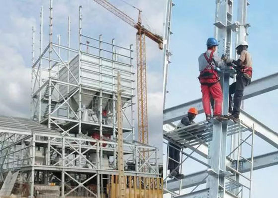 Casa pré-fabricada galvanizada GB industrial da armação de aço da oficina da construção de aço