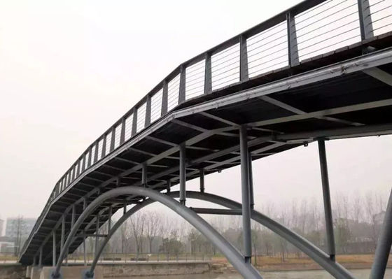 Construção de ponte pedestre de aço pré-fabricada do fardo da estrutura