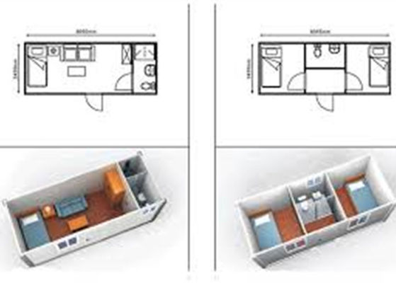 A casa dobrável galvanizada do recipiente pré-fabricou a casa modular de aço