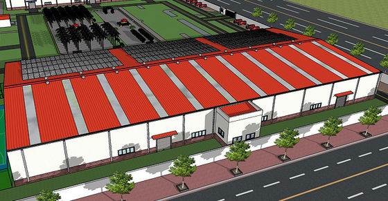 Armazém pré-fabricado da construção industrial de construção de aço para a produção da fábrica