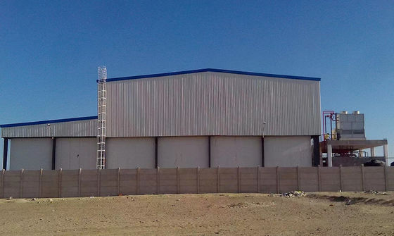 Portal pré-fabricado Q235B da construção de armazenamento da armação de aço do armazém