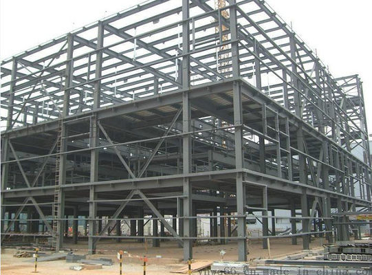 Prédios de escritórios comerciais pré-fabricados resistentes do metal Windproof