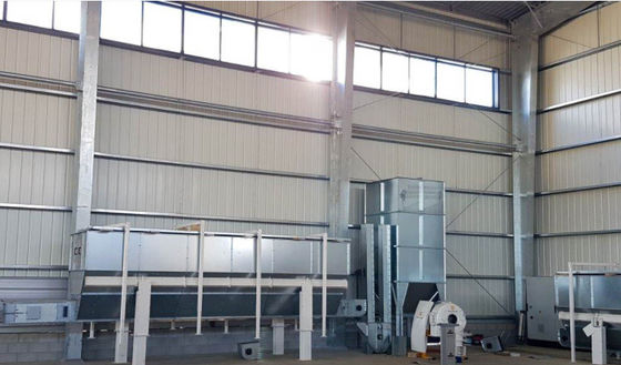 Fábrica de tratamento de aço do milho da oficina clara pré-fabricada da armação de aço