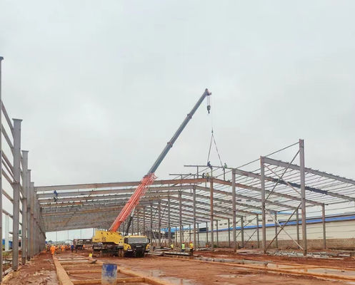 Estrutura de aço moderna de peso leve Fábrica de processamento de água utilizada para oficina