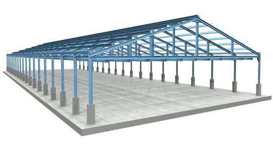 Armazém pré-fabricado de aço laminado a alta temperatura/soldado da seção de H com o guindaste 3-20T