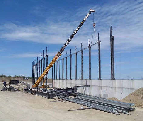 Construção de oficina de aço de seção H soldada Q355 com perfil de seção C/Z