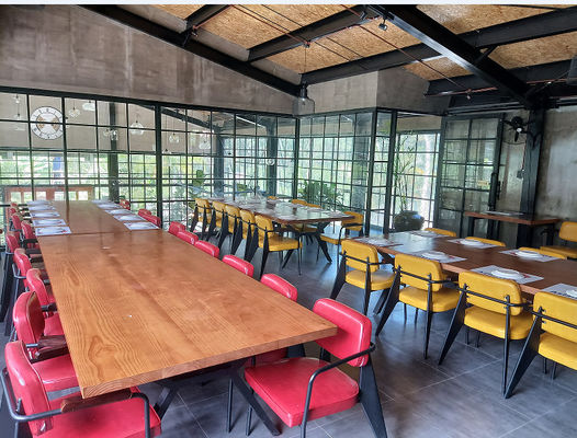 Edifícios pré-fabricados comerciais personalizados utilizados para restaurantes com estrutura de aço leve