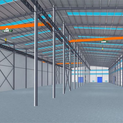 Construção de aço galvanizada da oficina do mergulho quente com o painel do telhado e de parede