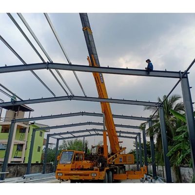 Armazém portal da construção de aço do quadro da construção clara da armação de aço do calibre