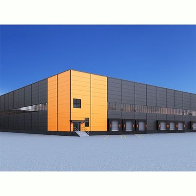Armazém Galpão Estrutura de Aço com Persiana/Portas Giratórias/Sliding e Inclinação/Telhado Plano