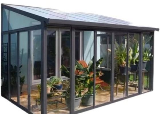 Jardim de inverno sala de luz solar pequena estufa de aço venlo de vidro descontraída