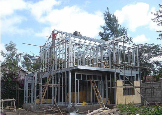 A casa de pouco peso pré-fabricada da construção de aço galvanizou a casa de campo de aço clara