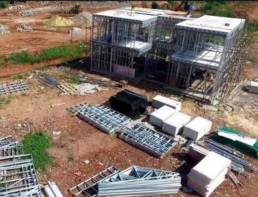 Casa de campo de pouco peso Windproof da armação de aço do alojamento da construção de aço de Q355B Q235B
