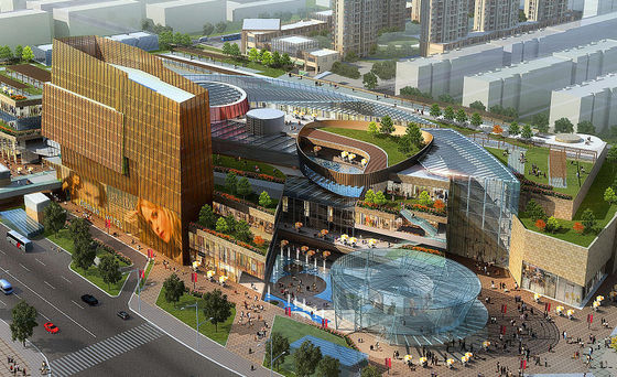 Construção de armação de aço do shopping da construção de aço de Q235B Q355B/dois andares