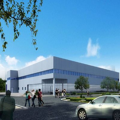 Construção de oficina de estrutura de aço pré-fabricada de viga H de grande extensão soldada