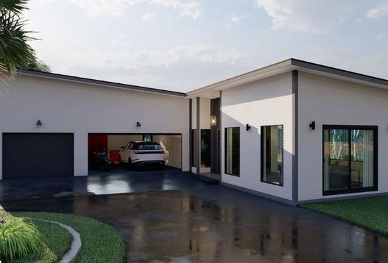 Casa de campo pré-fabricada de aço da casa comercial de quadro de pouco peso