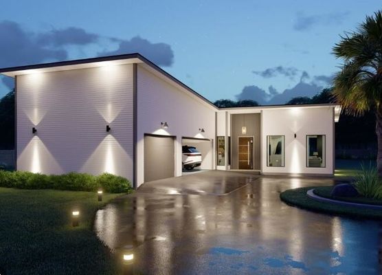 Casa de campo pré-fabricada de aço da casa comercial de quadro de pouco peso