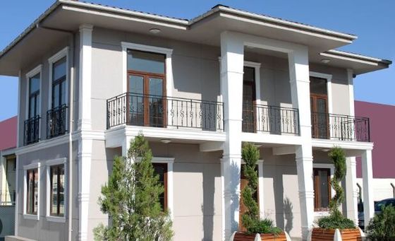 A casa de aço da casa pré-fabricada da construção de pouco peso durável da armação de aço pré-fabricou a casa de campo
