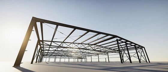 Armazém claro moderno da construção de aço que constrói ISO profissional 9001
