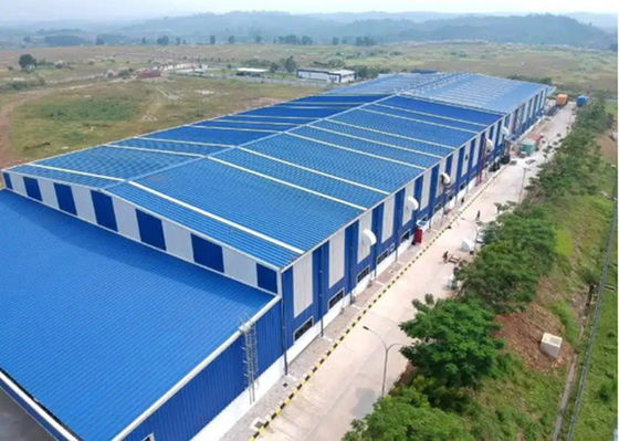 Q235 / Q355 Armazém Estrutura de Aço Edifícios Pré-fabricados com Armação de Aço