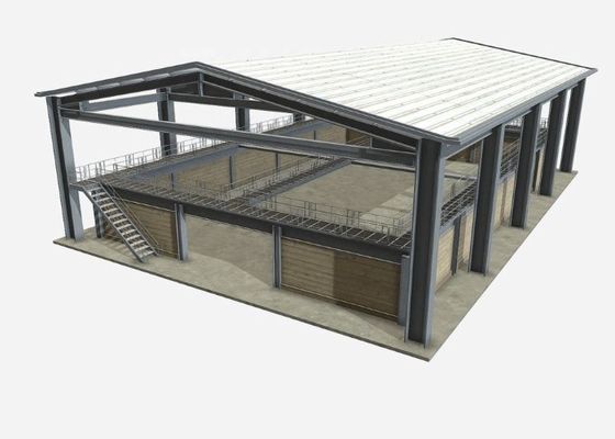 Prefabricado Industrial H Secção Estrutura de aço Quadro Edifício Armazém