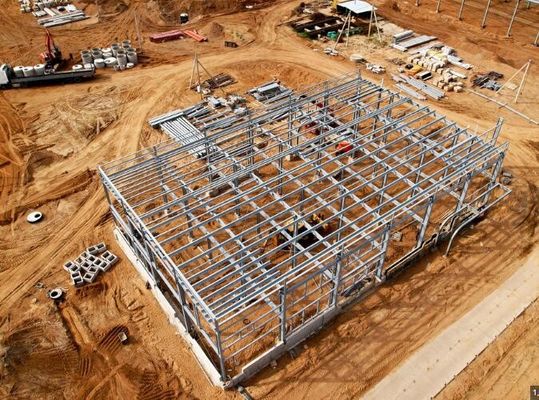 Processo de fabricação de estruturas pré-fabricadas de aço Portal de fábrica de estruturas de aço