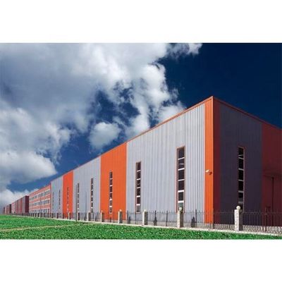 Construção de oficina de estrutura de aço pré-fabricada de viga H de grande extensão soldada