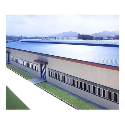 Construção de oficina de estrutura de aço pré-fabricada de viga H de grande extensão soldada