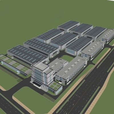 Armazém de construção de aço personalizado com processo de perfuração e armazenamento eficiente