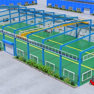 Armazém de estruturas de aço de viga de aço de secção H laminada a quente com aço Q355B